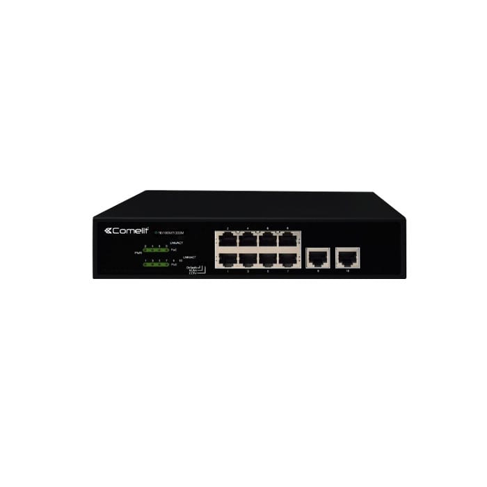 COMELIT GROUP SPA COEIPSWP10N01A SWITCH POE, 8 PORT +2GE UPLINK GBIT