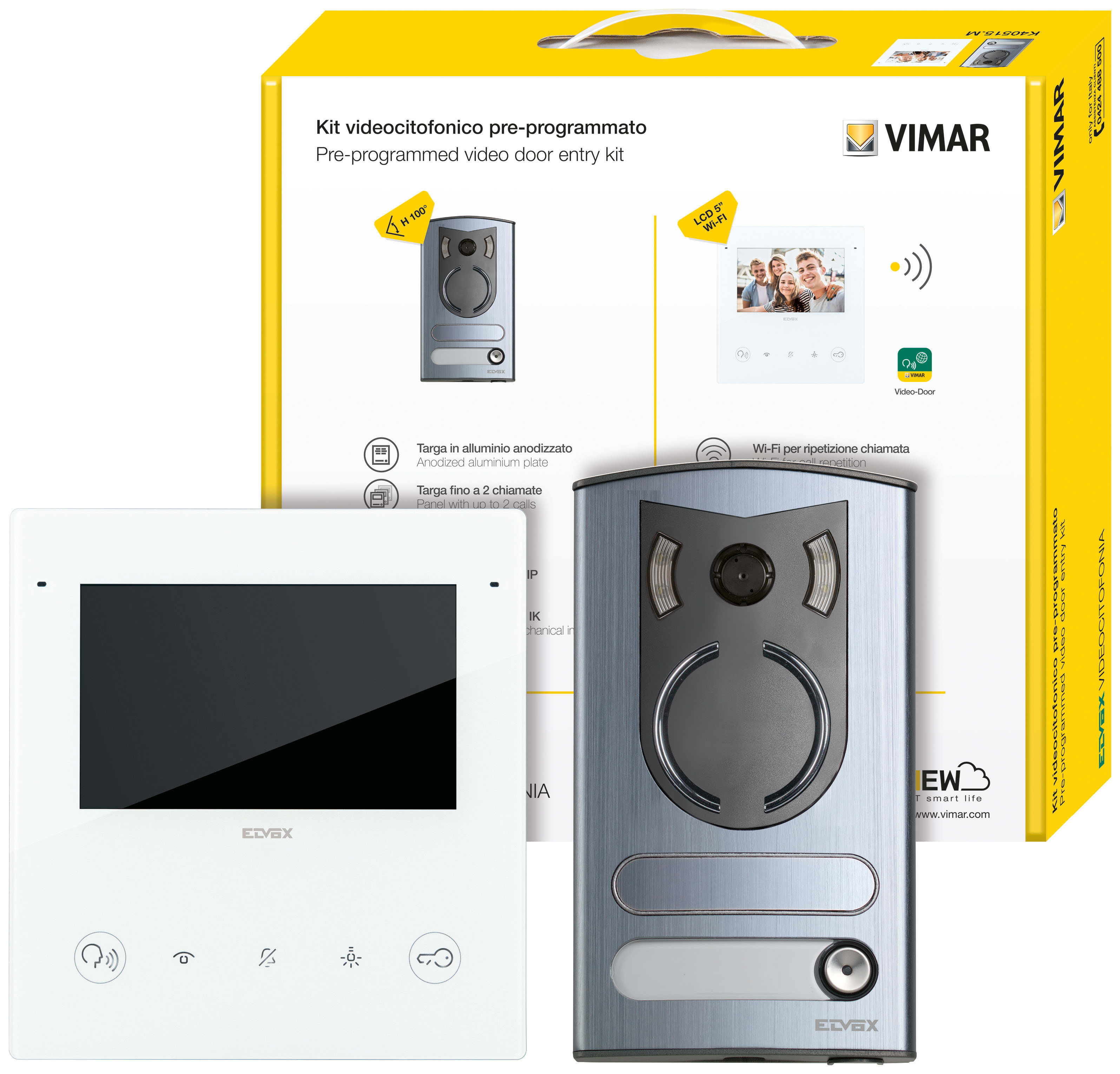 VIMAR SPA VIWK40515.M KIT VIDEO M/BIF. TAB 5S UP WI-FI +13F2.1