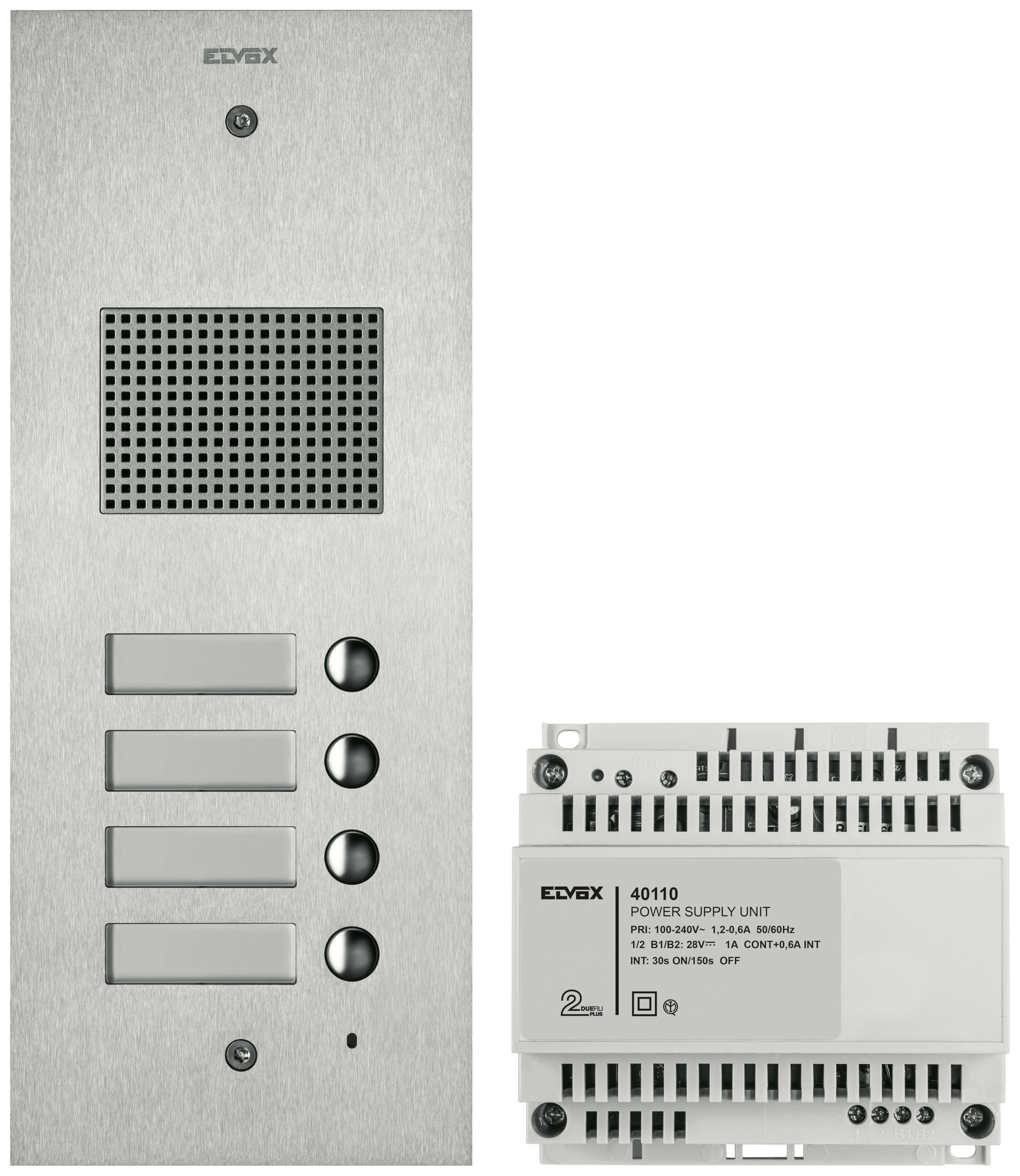 VIMAR SPA VIWK41504 KIT STEELY 2F+ AUDIO 4 PULSANTI ACCIAIO