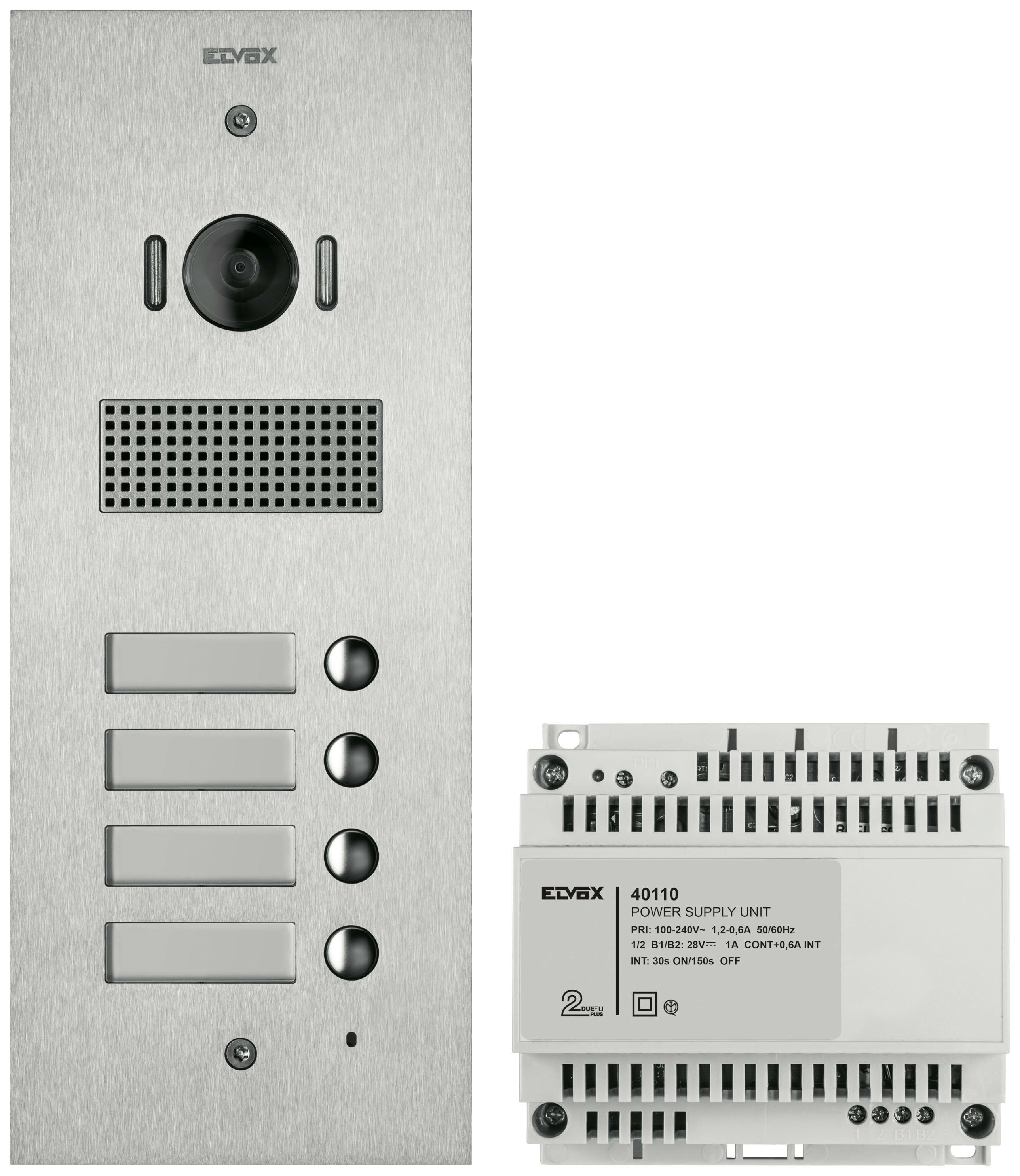 VIMAR SPA - VIWK41524 KIT STEELY 2F+ A/V 4 PULSANTI ACCIAIO