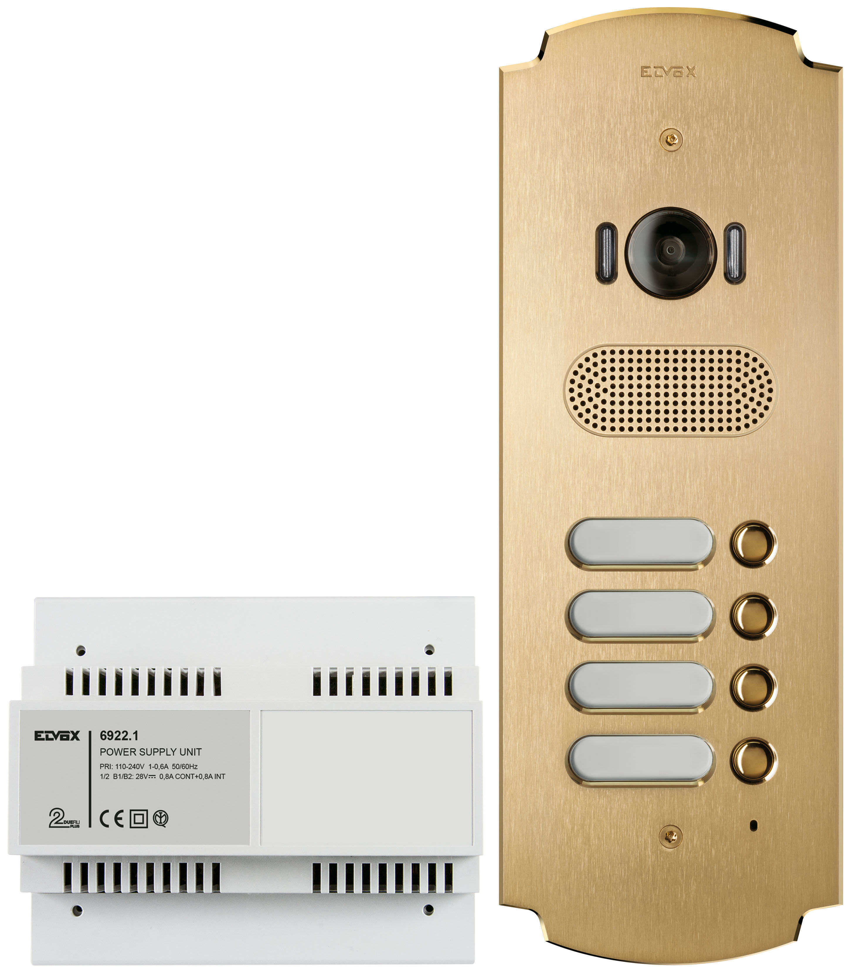 VIMAR SPA - VIWK41624 Kit Patavium 2F+ A/V 4 pulsanti ottone