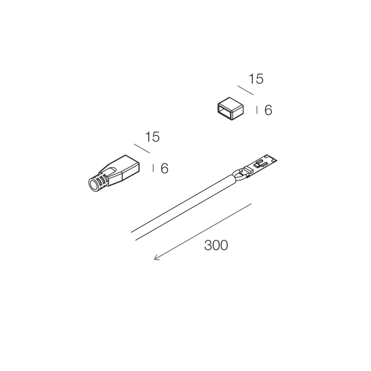NOVALUX SPA NOX1009C7.99 STRIP LED 48VDC IP67 :KIT TESTATE+CAVO