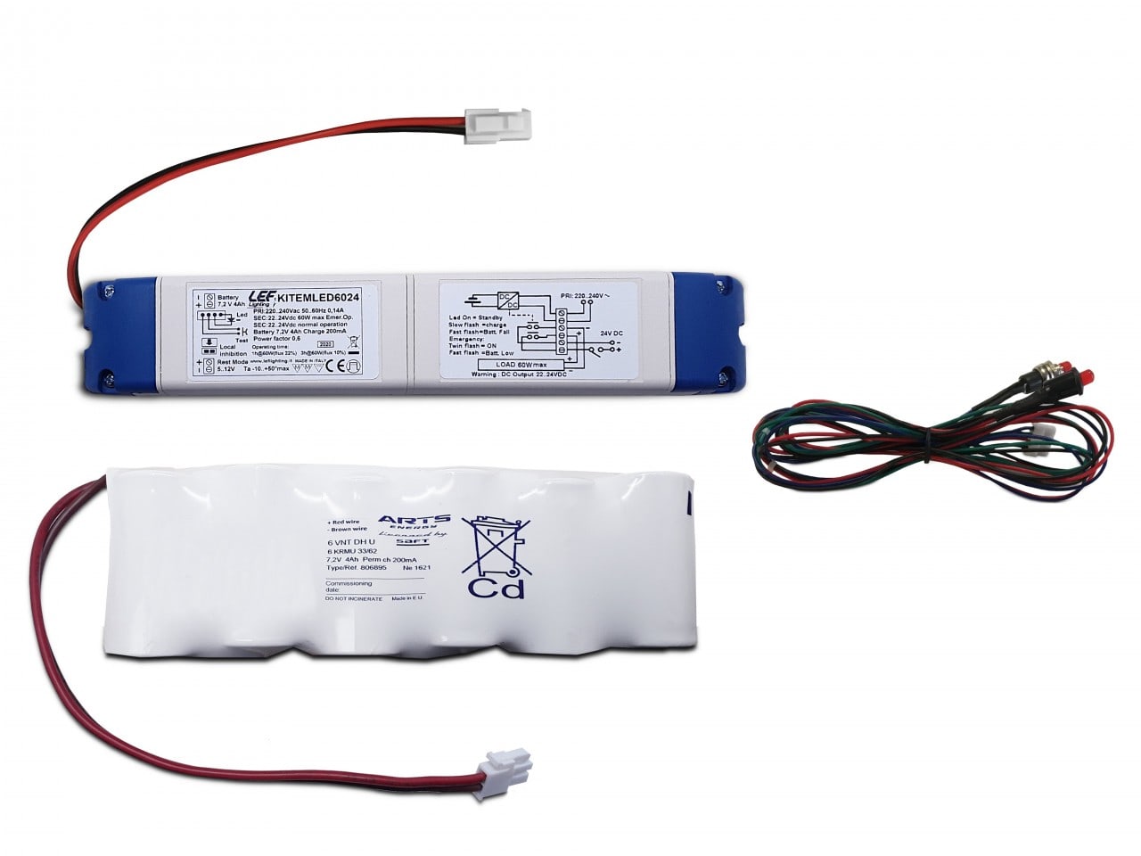 LEF LIGHTING SRL LEFKITEMLED6024 KIT EMER. LED 24VDC 60W AUT. 3 ORE