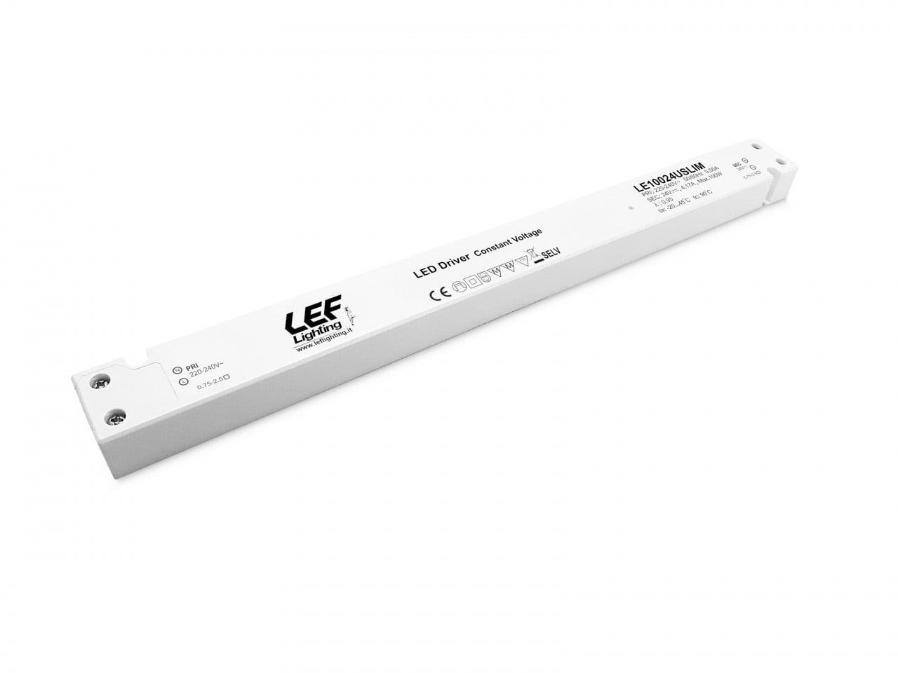 LEF LIGHTING SRL LEFLE10024USLIM ALIM. LED TENS.COST.100W 24VDC IP20 SLIM