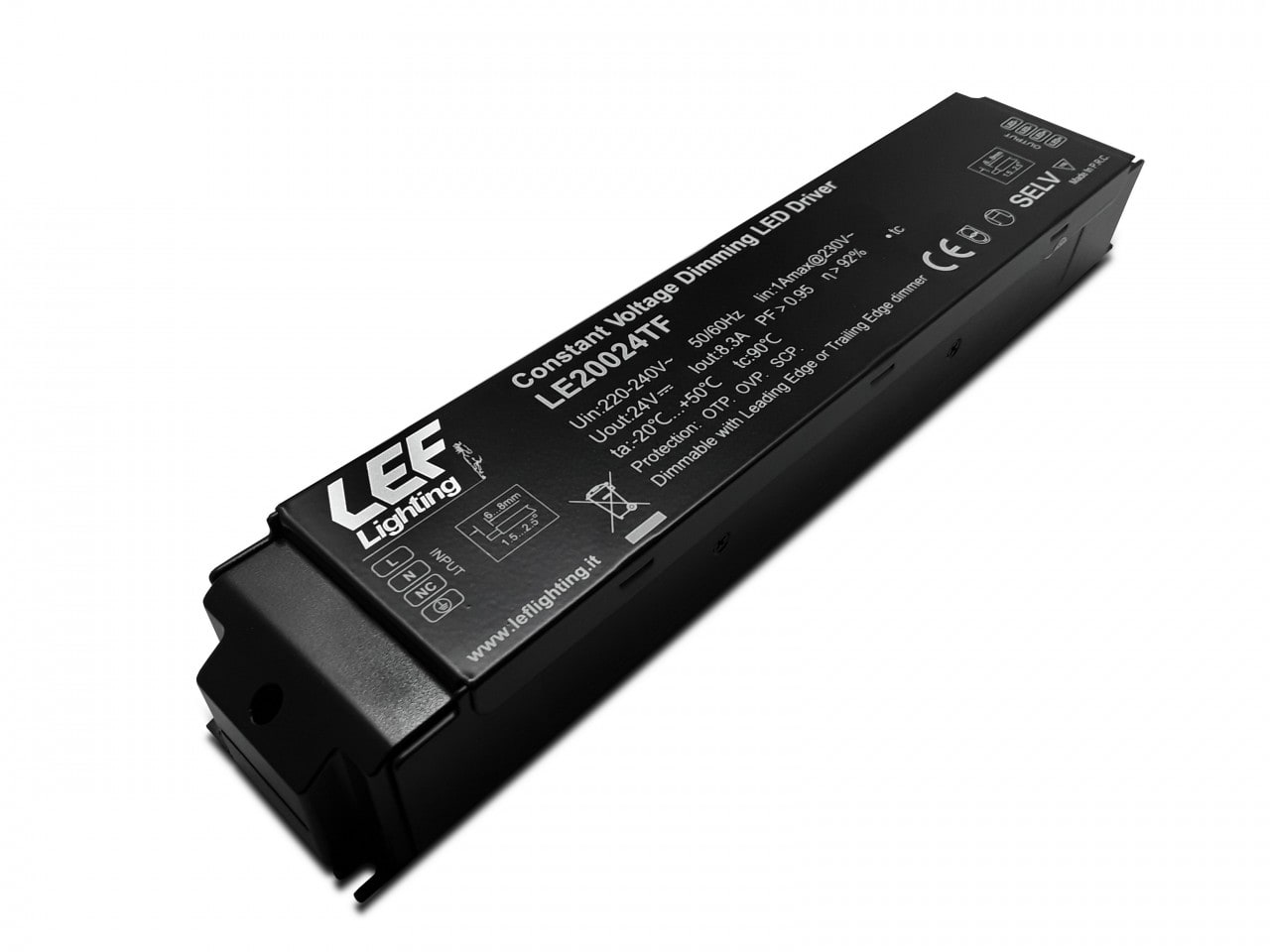 LEF LIGHTING SRL LEFLE20024TF ALIM.LED 200W 24VDC DIM.TAGLIO FASE IP20