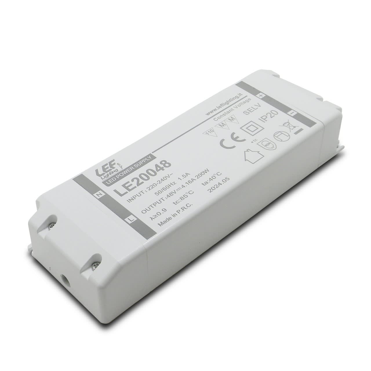 LEF LIGHTING SRL - LEFLE20048 ALIM. LED TENS. COSTANTE 200W 48VDC IP20