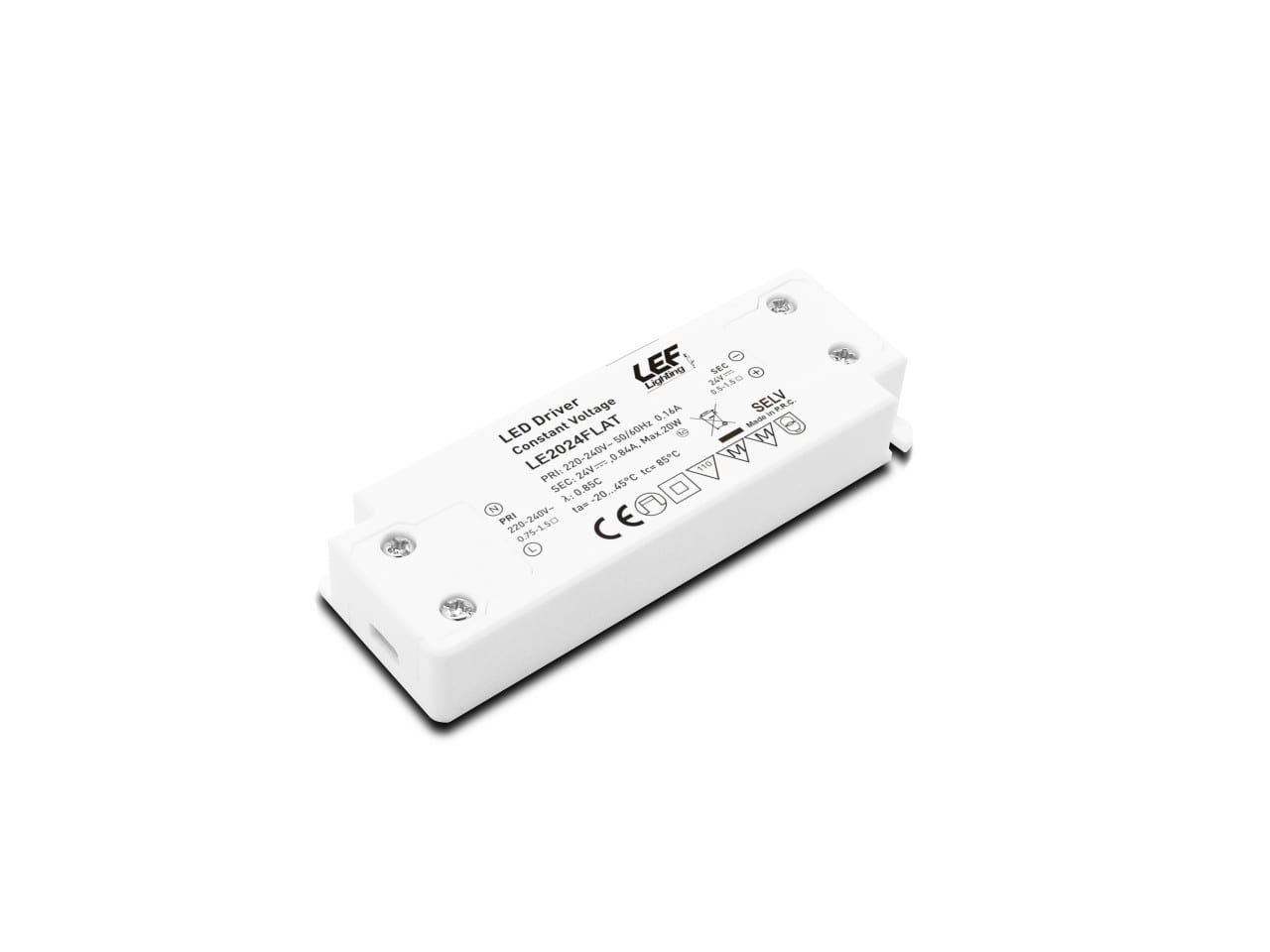 LEF LIGHTING SRL - LEFLE2024FLAT ALIM. LED TENS. COSTANTE 20W 24VDC FLAT