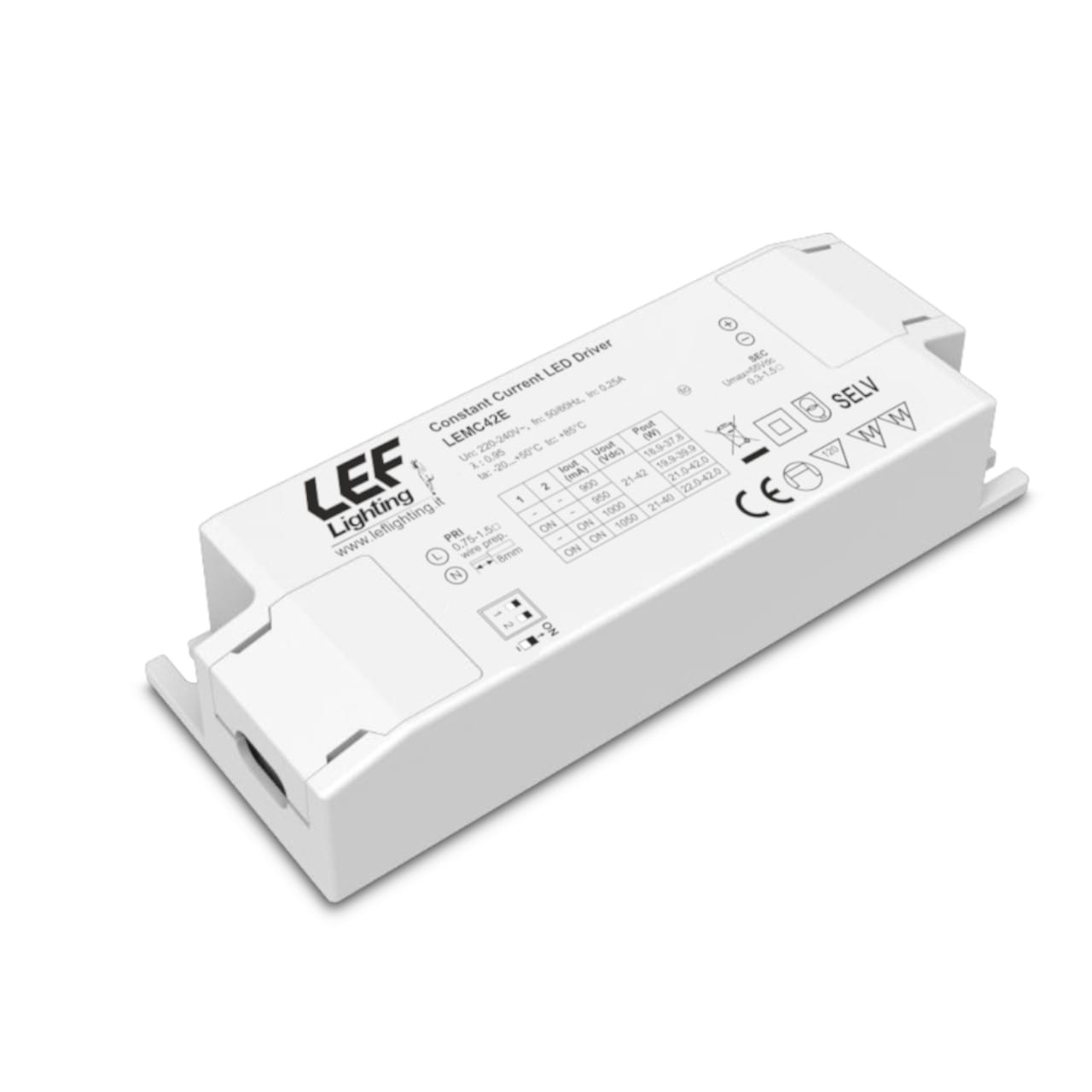 LEF LIGHTING SRL LEFLEMC42E ALIM.LED 900-1050MA 37,8-42W IP20