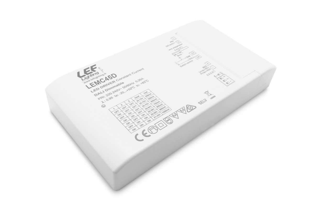 LEF LIGHTING SRL - LEFLEMC45D ALIM.LED 350 1050MA 24 45W DIM.PUSH/DALI