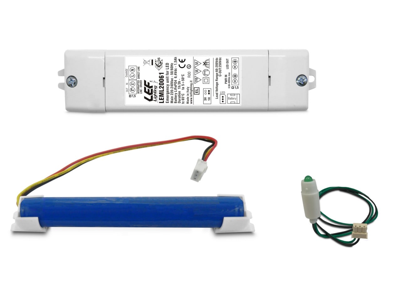 LEF LIGHTING SRL LEFLEML20061 KIT EMER. LED 60-200V CC 1-3 ORE LITIO