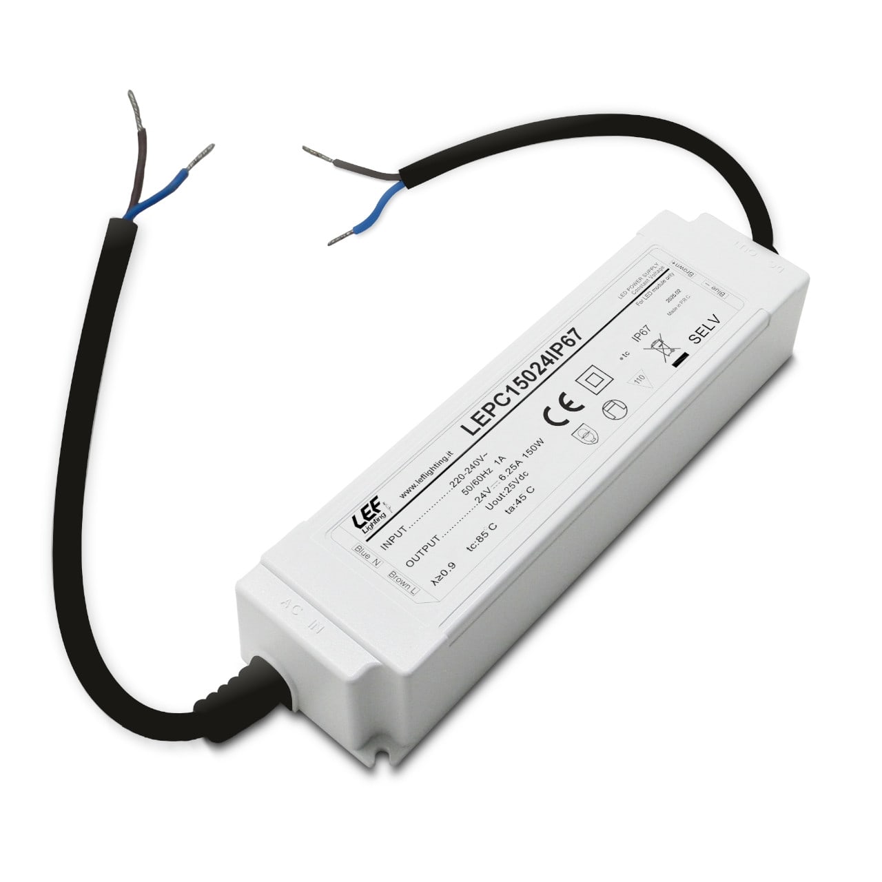 LEF LIGHTING SRL LEFLEPC15024IP67 ALIM. LED TENS. COSTANTE 150W 24VDC IP67