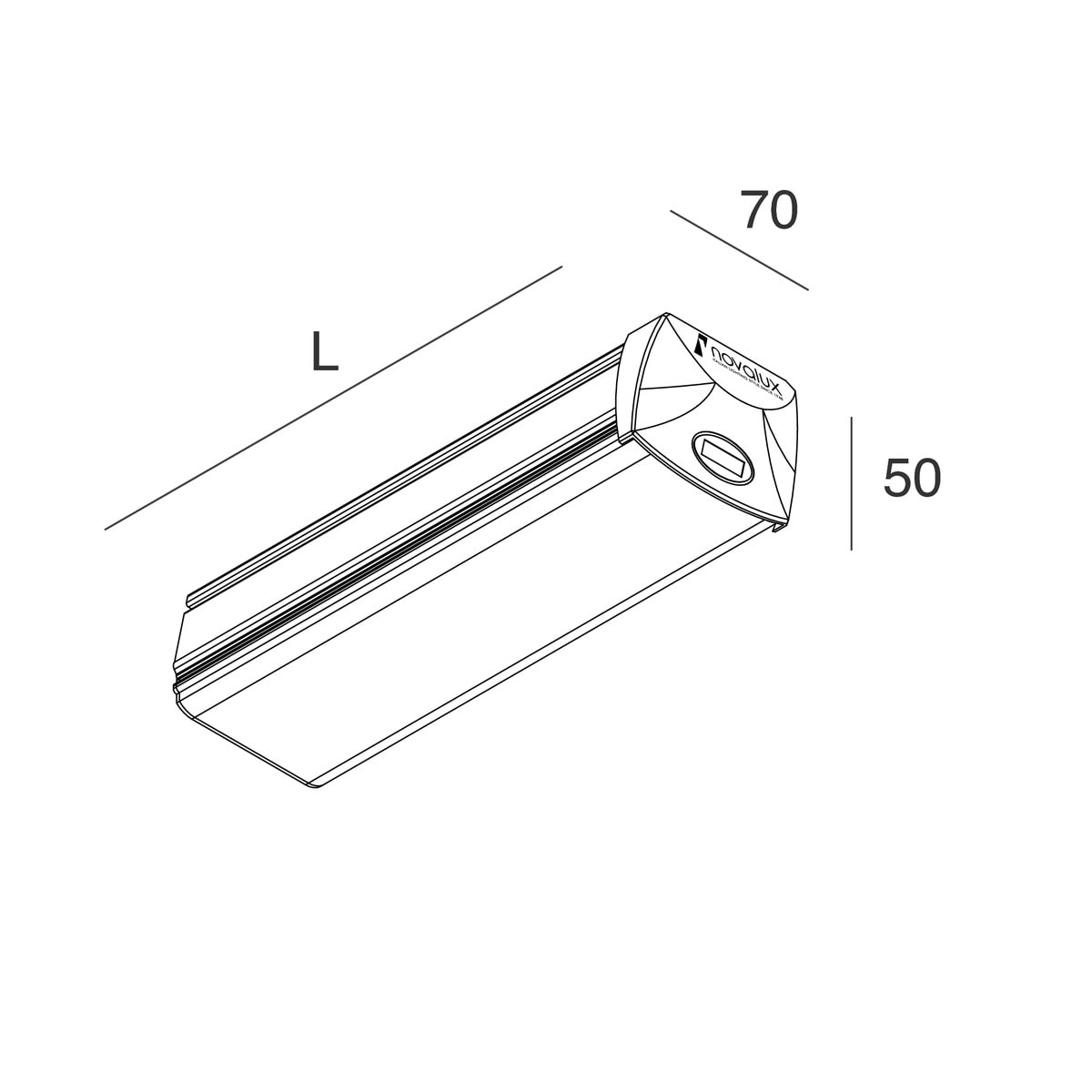 NOVALUX SPA NOX107204.01 LI-NEAR: MOD.TERMINALE L=210MM+TEST+SC