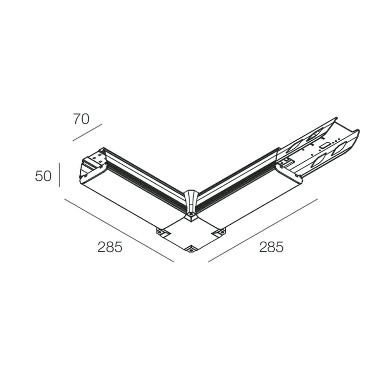 NOVALUX SPA - NOX107224.01 MODULO CIECO A L Non alimentabile. Prevedere un kit di sospensione o una staffa per installazione a plafone. (Garanzia: 5 anni)