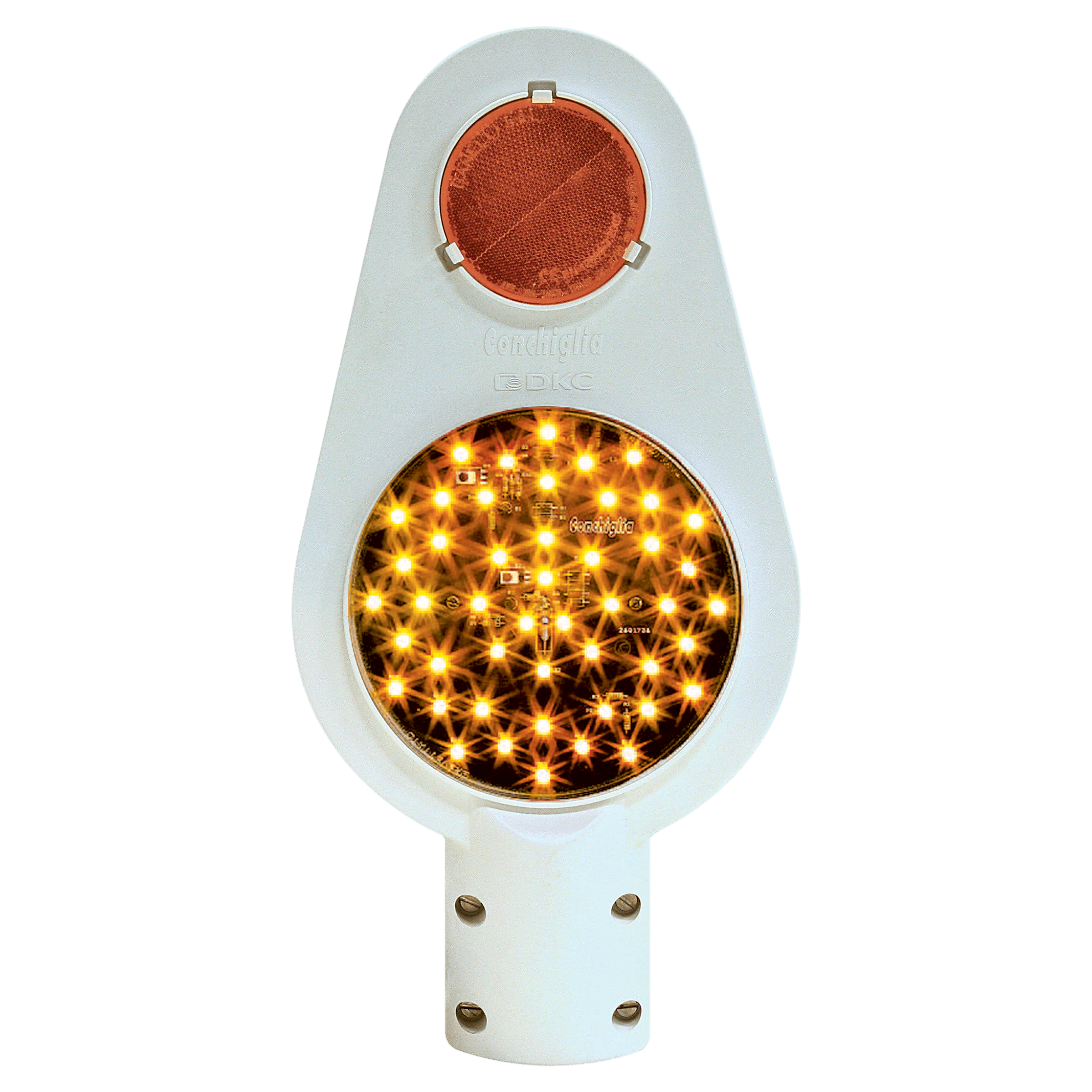 CONCHIGLIA - CON061332508 Serie LSA33 - Segnalatore stradale a stelo, a luci concentriche con 1 lampada a led