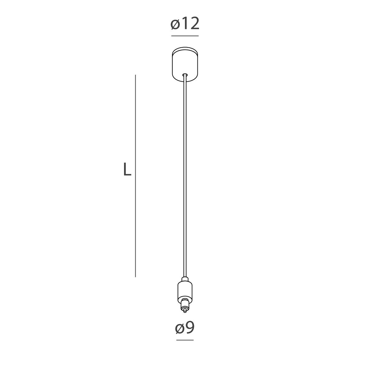 NOVALUX SPA - NOX103513.99 LUCKY MINI: CAVO DI SOSPENSIONE L=3000