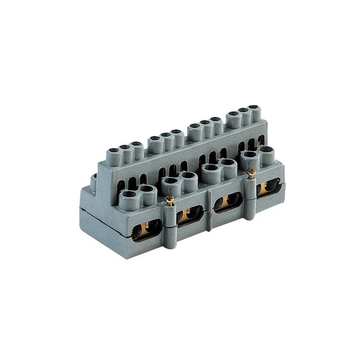 CONCHIGLIA - CON011214350 Serie MM - Morsettiera multipla a 4 poli, 7 vie per polo, sezione nominale 35 mmq