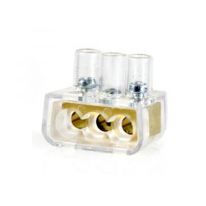 CONTACT ITALIA SRL - IICC00.3 Morsetto unipolare a 3 fori, sezione 16 mmq, per collegamento cavi elettrici