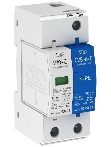 OBO BETTERMANN OBO5093418 V10 SPD T2+3 1+1 280V 10 KA