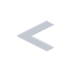 NOVALUX SPA - NOX103330.99 P-30 STRIP LED: SCHERMO OPALE per GIUNTO a L ad incastro a filo