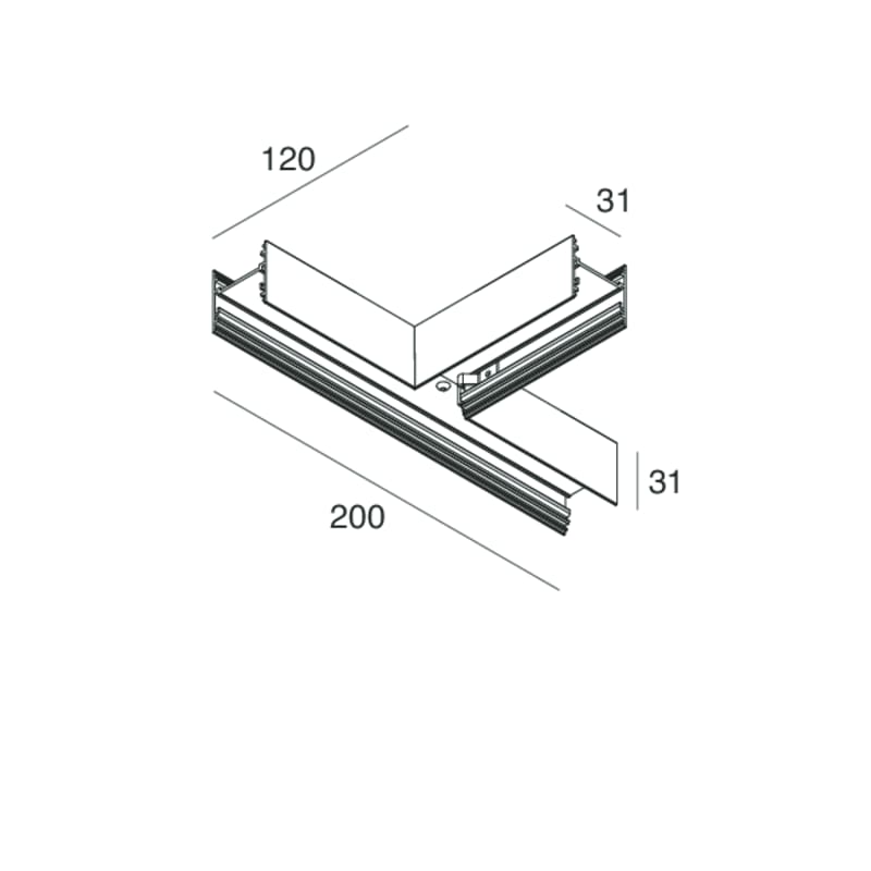NOVALUX SPA - NOX103331.21 P-30 STRIP LED: GIUNTO a T kit di giunzione incluso.
