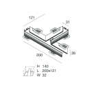 NOVALUX SPA - NOX103332.01 P-30 PCB: GIUNTO a T per cartongesso di spessore 12,5 mm kit di giunzione incluso. Garanzia 5 anni.