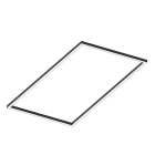 NOVALUX SPA - NOX103346.02 P-30 READY RETTANGOLARE 1630x830 Apparecchio LED quadrato per installazione a parete o plafone. Garanzia 5 anni.