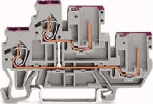 WAGO ITALIA SRL - WAG870-108 MORS. A DUE PIANI, 2 PIN/2 CONDUTTORI, 2