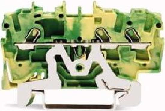 WAGO ITALIA SRL WAG2001-1307 MORSETTO DI TERRA PER 3 CONDUTTORI VERDE