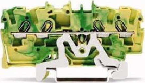 WAGO ITALIA SRL WAG2002-1407 MORSETTO DI TERRA PER 4 CONDUTTORI VERDE