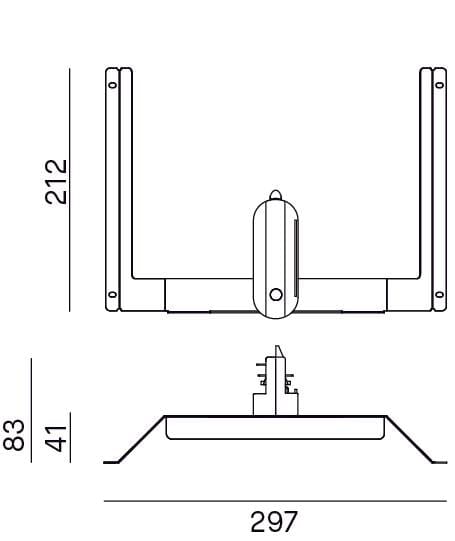 NOBILE ITALIA - NOBS312/BI KIT SUPPORTO PER PANEL 30X120 PER BINARI