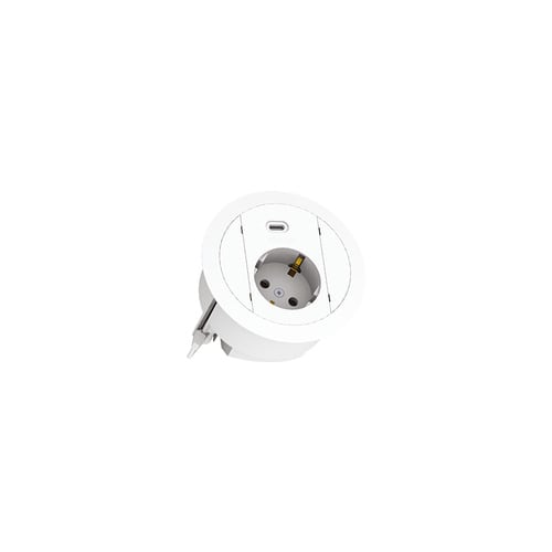 URMET SPA UTD12067/31CB 1XSCHUKO ROUND B 1XUSB TIPO A