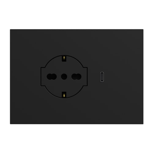 URMET SPA - UTD27850.N KIT P40 CLEAN+USB 3.0 A+C NERO
