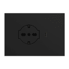 URMET SPA - UTD27850.N KIT P40 CLEAN+USB 3.0 A+C NERO
