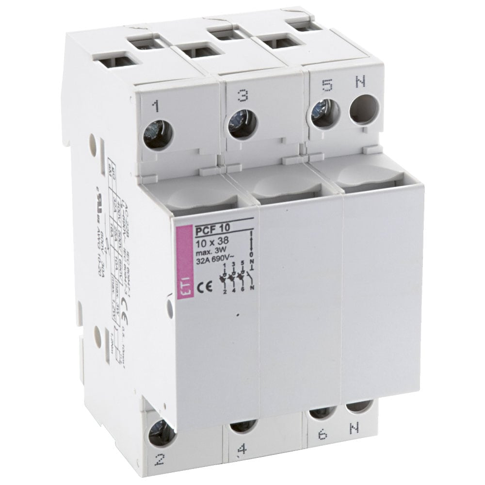 OMEGA FUSIBILI SPA OMFQE13813 SEZIONATORE PCF 10X38 3P+N