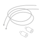 NOVALUX SPA - NOX105403.99 PROFILED TONDO: KIT SOSPENSIONE Cavi in acciaio L 2000 mm con terminale in ottone cromato.