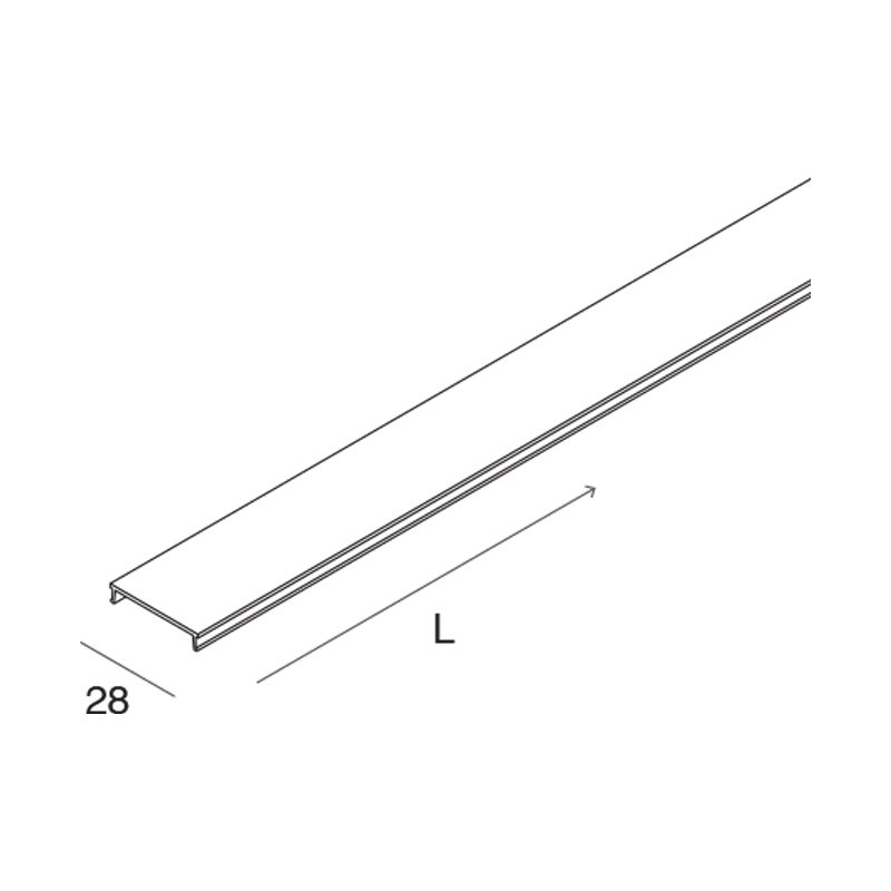 NOVALUX SPA - NOX105423.99 SCHERMO OPALE 6 m opzionale Consigliato per installazioni in fila continua.