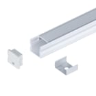 NOVALUX SPA - NOX16301.96 Profilo dissipante per Strip LED in lega di alluminio completo di testate, schermo e molle di fissaggio. Garanzia 5 anni.