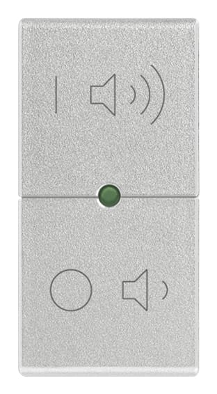 VIMAR SPA - VIWR14531.24.SL Tasto 1M simboli ON/OFF volume Silver