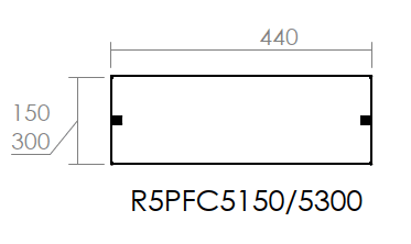 DKC-RAMBLOCK - RMBR5PFC5150 Pannello cieco per telaio modulare, dimensioni 500 x 150 (LxA)