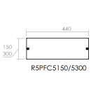 DKC-RAMBLOCK - RMBR5PFC5150 Pannello cieco per telaio modulare, dimensioni 500 x 150 (LxA)