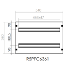 DKC-RAMBLOCK - RMBR5PFC6361 PORTA DISTRIBUZIONE 600X360 DIN 52 MODUL