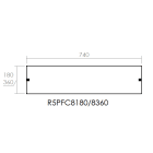 DKC-RAMBLOCK - RMBR5PFC8180 Pannello cieco per telaio modulare, dimensioni 800 x 180 (LxA)