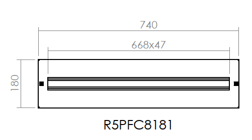 DKC-RAMBLOCK - RMBR5PFC8181 Pannello DIN 36 moduli, dimensioni 800 x 180 (LxA)