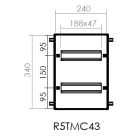 DKC-RAMBLOCK - RMBR5TMC43 TELAIO 10 MODULI X 2
