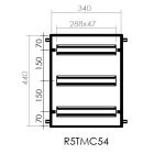 DKC-RAMBLOCK - RMBR5TMC54 Telaio modulare, 3x16 moduli DIN