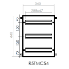 DKC-RAMBLOCK - RMBR5TMC54 TELAIO 16 MODULI X 3