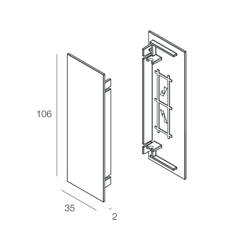 NOVALUX SPA - NOX111428.21 RECTA STRIP LED / TESTATE TERMINALI (2 pz.) (Garanzia: 5 anni )