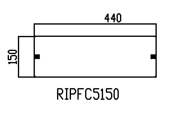 DKC-RAMBLOCK - RMBRIPFC51501 Pannello cieco INOX AISI 304 per telaio modulare, dimensioni 500 x 150 mm (LxA)