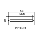 DKC-RAMBLOCK - RMBRIPFC61811 Pannello distribuzione INOX AISI 304, DIN 26 moduli, dimensioni 600 x 180 mm (LxA)