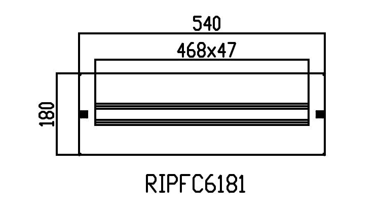 DKC-RAMBLOCK - RMBRIPFC61811 PORTA DISTR. 600X180 DIN 26 MOD. AISI 30